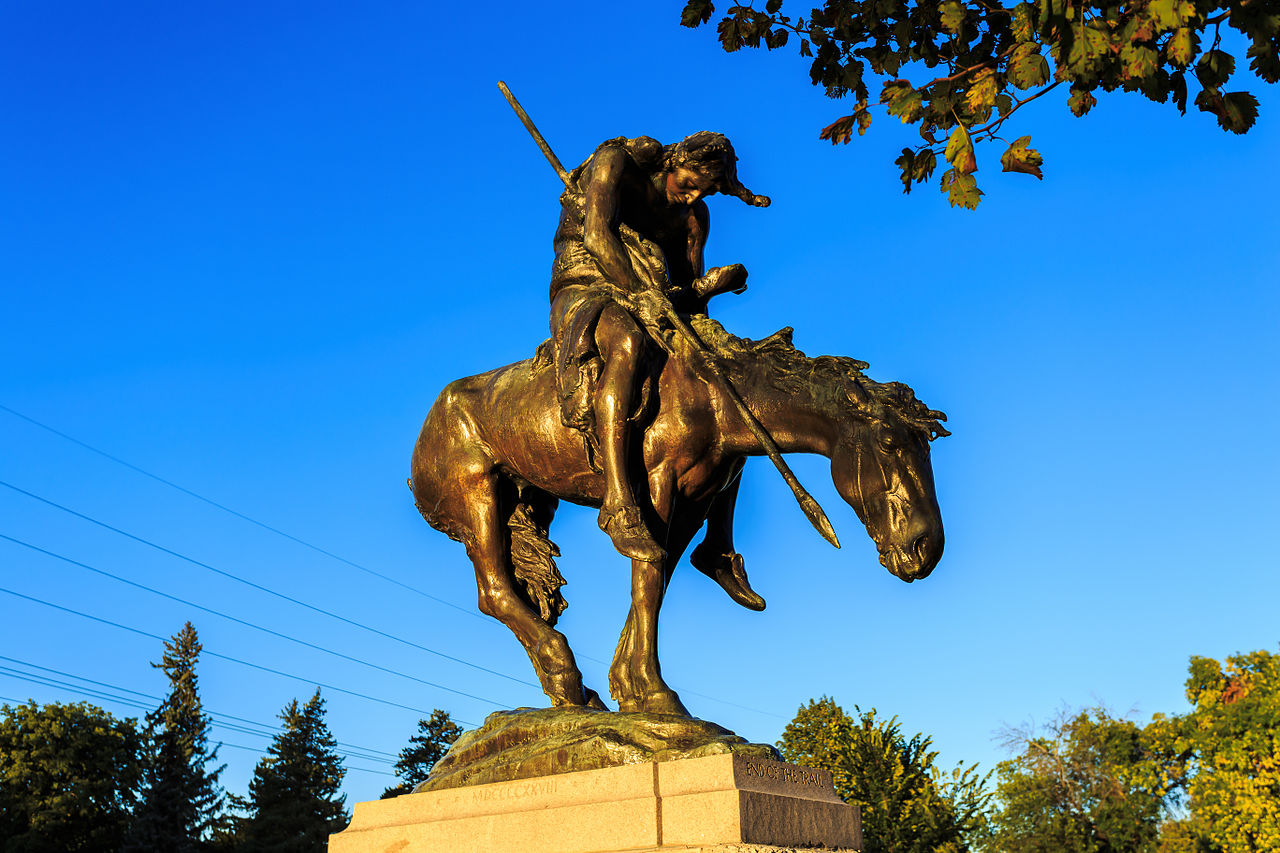 Picture of the statue titled End of the Trail
